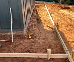 modern concrete paver walkway